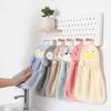 Cartoon Cute Hanging Coral Fleece Hand Towel for Kitchen and Bathroom