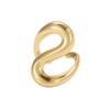 INSSGG European Haute Couture S-Shaped Minimalist Adjustable Open Ring