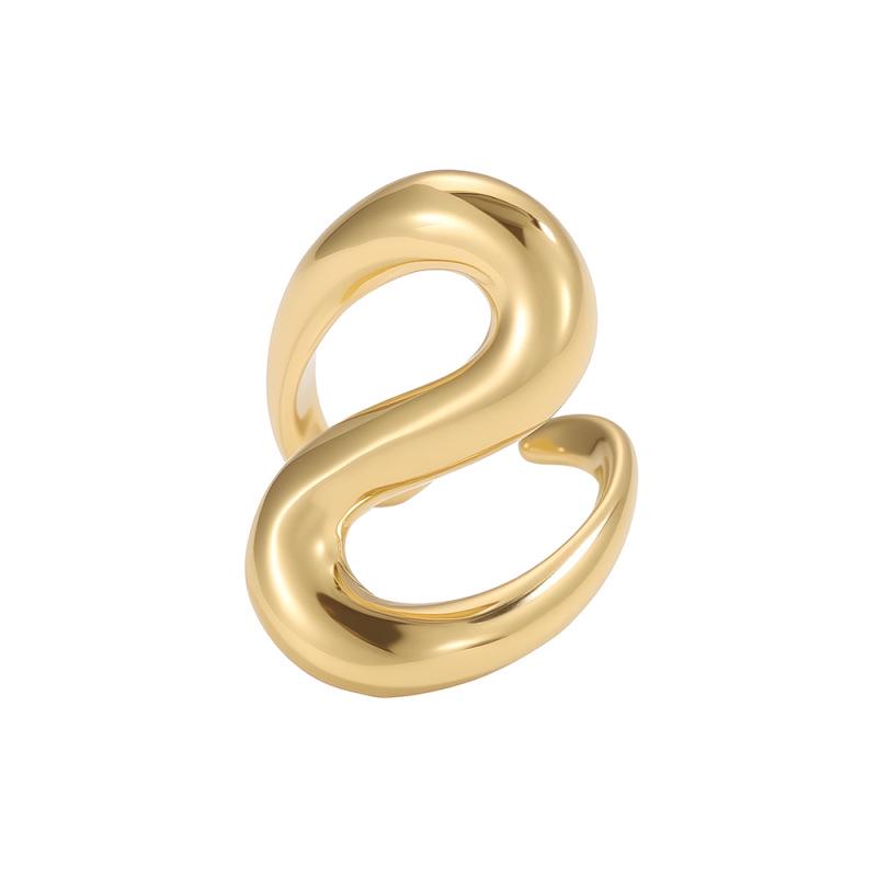 INSSGG European Haute Couture S-Shaped Minimalist Adjustable Open Ring