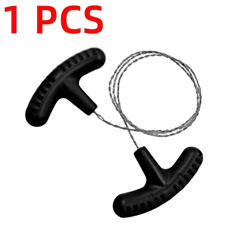 1/2PCS Portable Stainless Steel Wire Saw with Finger Handle Outdoor Camping Hiking Pocket Manual Cutting Chain Saws Survive Tool
