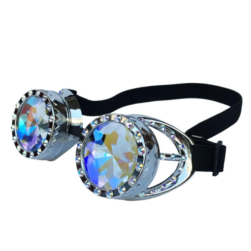 Kaleidoscope Goggles Steampunk Goggles Glasses Halloween Cosplay Party Costume Accessory Psychedelic Raves Goggles