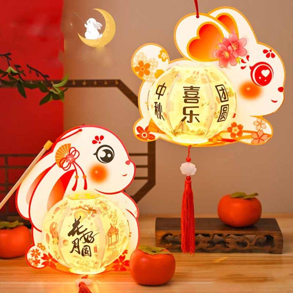 PVC Children DIY Lantern Material Kit 3D Ancient Style Handheld Lantern  Craft Toys
