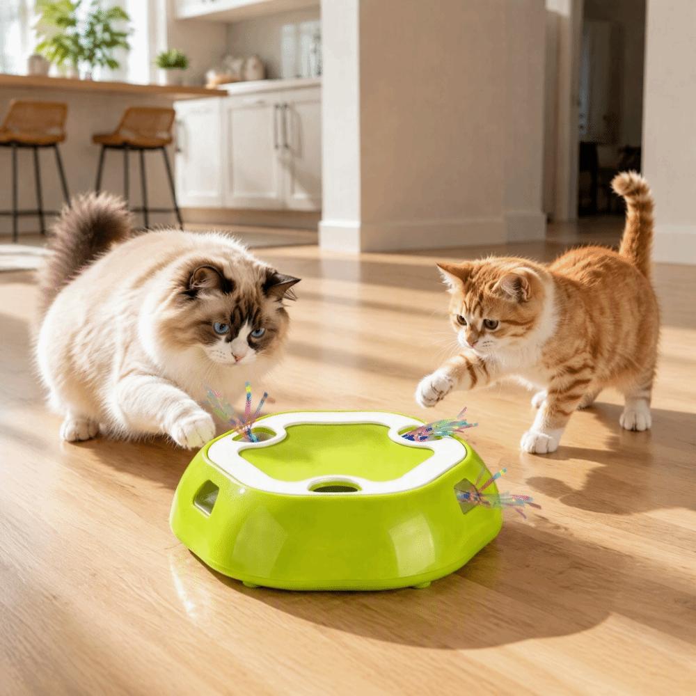Motion Activated Automatic Cat Toy Anti-Tip Stable Base Electric Pet Toy  Play Exercise