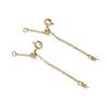 Sturdy Brass Adjustable Chain Portable Keychain with Lobster Clasp Fashion Accessory for Tent and Luggage Daily Use