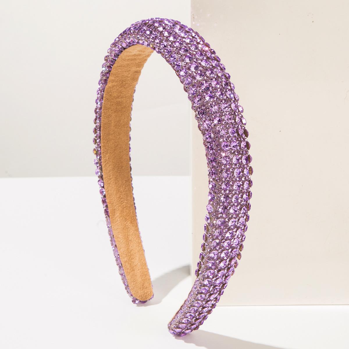 

Новый корейский губчатый ободок с полностью бриллиантовой головкой, блестящий однотонный, универсальный, высококлассный темперамент, аксессуары для волос для женщин