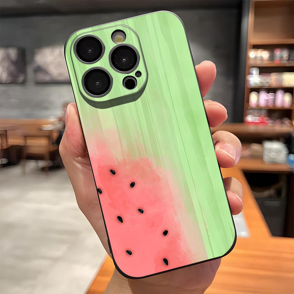 Cartoon Fruit Watermelon Phone Case For IPhone 17 Pro Max 15 Pro 16 14 Plus 12 13 Mini 11 Pro Shockproof Soft Cover