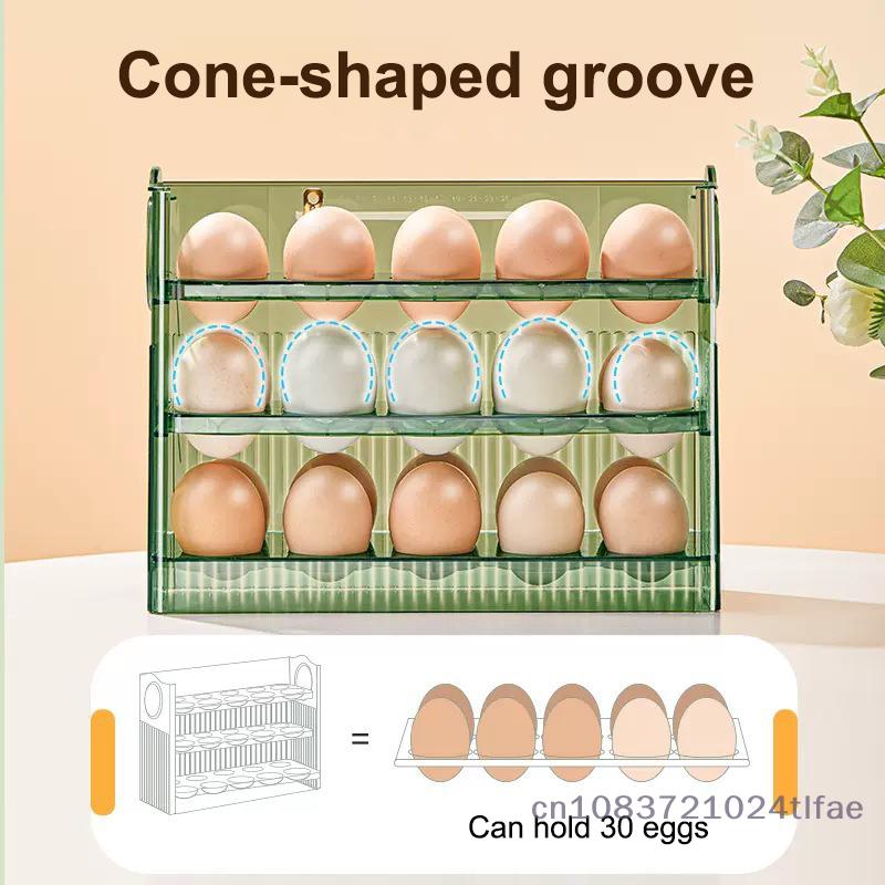 Refrigerator Organizer Egg Storage Box Food Containers Egg Fresh-keeping Case Holder Tray Dispenser Kitchen Storage Boxes