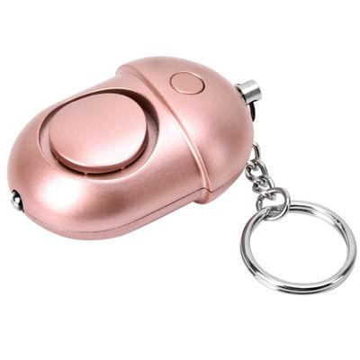 130db Personal Security Alarm Keychain Rosy Emergency Survival Anti Rape Siren with LED