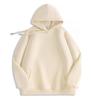 Black Solid Color Hooded Sweatshirt for Women - Korean Style, Loose Fit, Casual, Versatile, Plus Velvet Jacket for Autumn/Winter.
