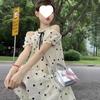French Sweet Off-the-shoulder Polka Dot Dress Women's Summer New Small Temperament Fluffy Short Skirt Doll Skirt