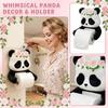 Creatieve Cartoon Panda Toiletpapierhouder Decoratieve Bureau Tissue Rolhouder Huis Badkamer Accessoires Uniek Ontwerp Functionele Opberging