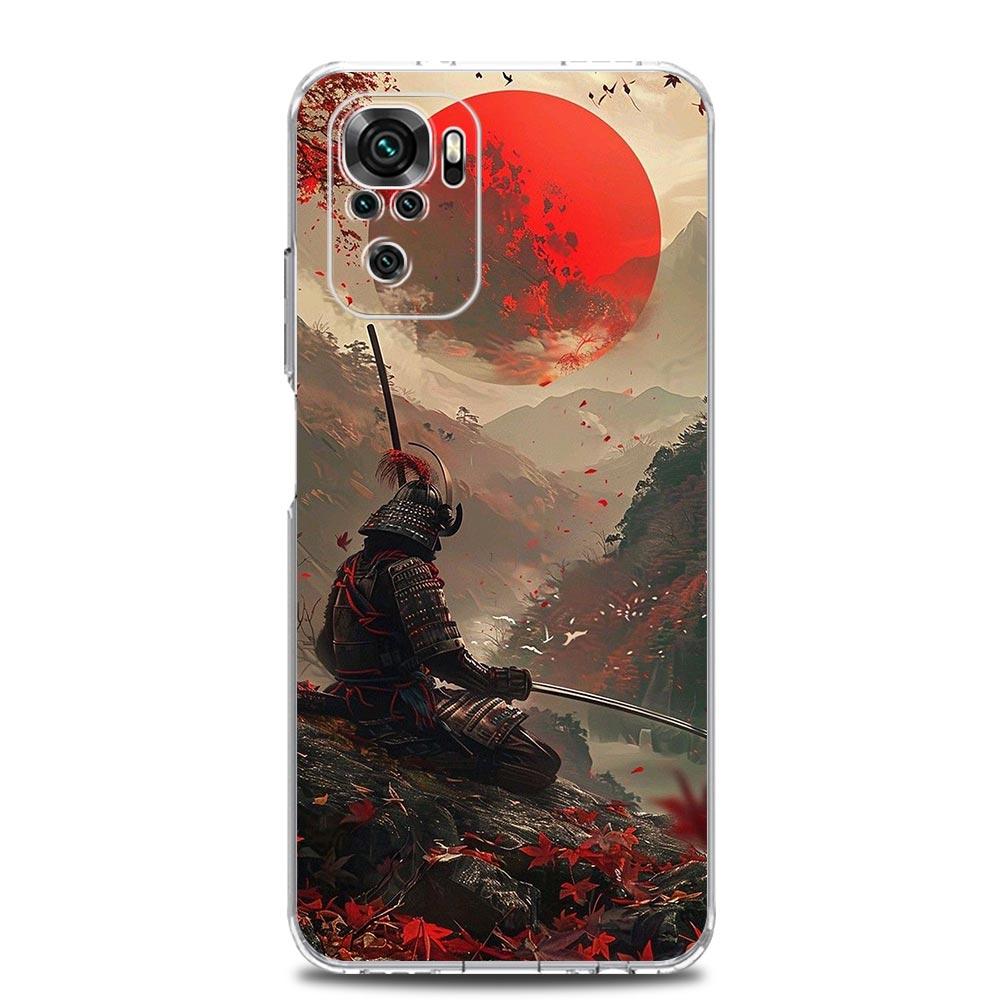 Phone Case For Xiaomi Redmi Note 15 14 13 12 4G 10 11 Pro Plus 5G 14C 13C 12C 10C Soft TPU Cover Japanese Bushido Samurai