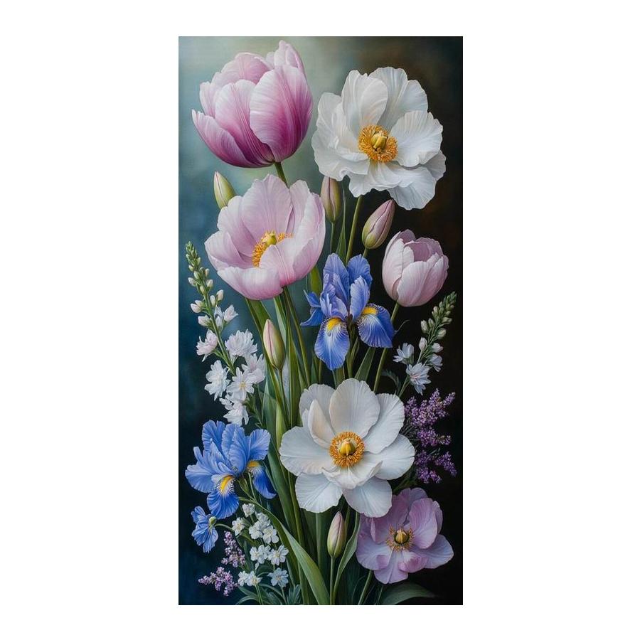 

Large Size Diamond Painting New Collection Colorful Fresh Flower Diy Full Square Round Drill Rhinestone Embroidery Mosaic Cross Stitch Kits Wall Decor Square drill 30x60cm