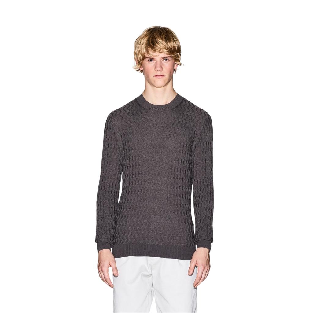 Armani Exchange Mens Textured Knit Pullover