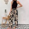 2026 Nuovi Pantaloni Lunghi Stampati alla Moda e Comodi con Vita Elastica e Gamba Larga per Donna, Pantaloni Casual