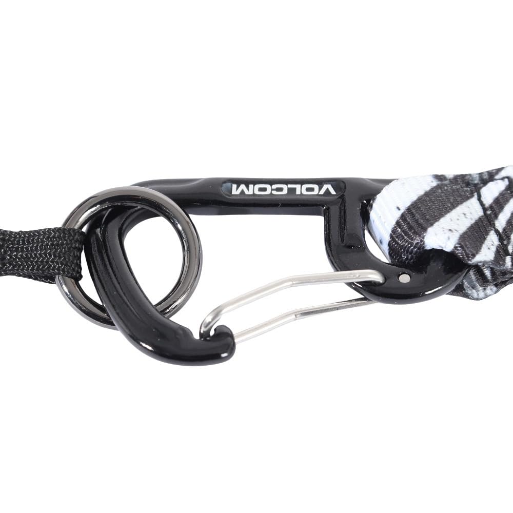 Volcom Snowboard Leash with Carabiner JP LEASH for Snowy (Board Hook) [J67524JA / CORD] Mountains, Black/White