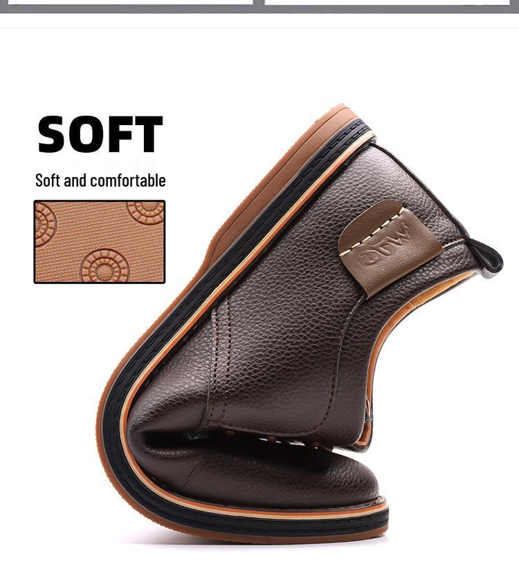 2026 Men's Versatile Leather Lace-up Shoes: Soft Sole for Business & Casual Wear