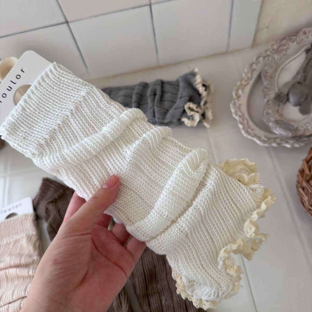 Y2K Pletené návleky na nohy Jednobarevné Dlouhé podkolenky Sladké ponožky do bot Podzim a Zima