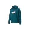 Puma X Butter Goods Logo Potisk Volná Mikina Unisex Vrcholy Jezerně Zelená 532438-40