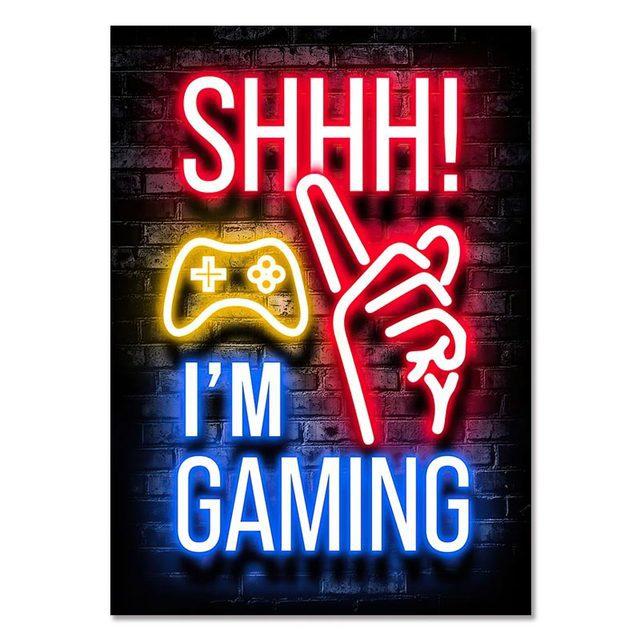 Gaming Room Decoration Poster Wall Art Video Game Canvas Painting Playroom Decor Picture for Gamer Boy Bedroom Prints Decor