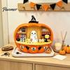 Creative Halloween Home Decorations Pumpkin Bar Counter Figurine, Cute Ghost Bartender Mini Decorative Desk Decor Scene Statue, Desktop Ornament