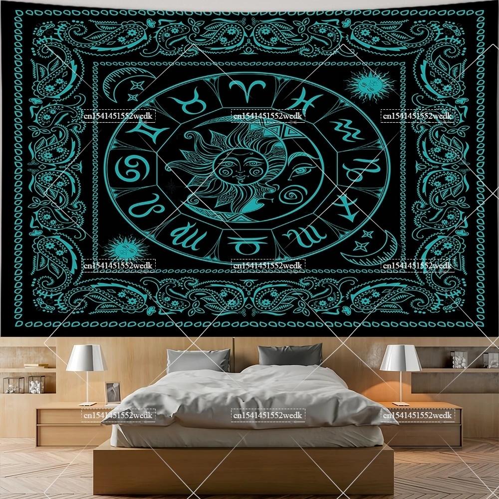 Academia Witchy Witchcraft Wall Hanging Tapestry Moth Moon Skulls Tapestries Aesthetic Room Decor Skeleton Tapestrys Wallpapers