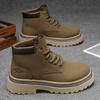 Martin boots large size autumn new velvet thickened outdoor shoes British style retro big yellow boots