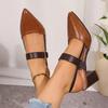 Fashion Women Sandals Fashion Solid Color Slingback Shoes Women Outdoor Designer Shoes Pointed Toe High Heels Sandals Zapatos De Mujer