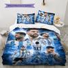 Lionel Messi Pattern Bedding Home Decoration Birthday Gift (1 * Duvet Cover + 2 * Pillowcase, Without Core),fan Merchandise.