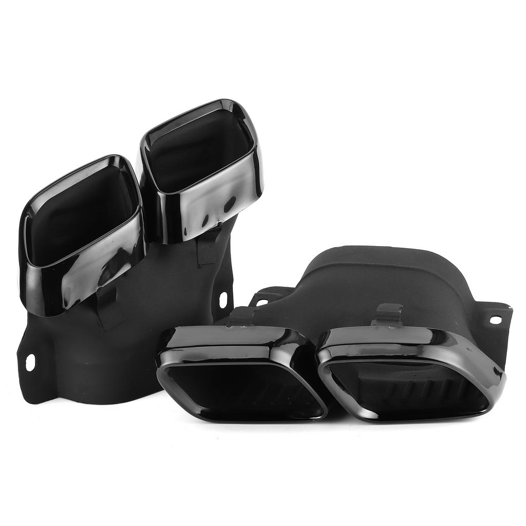 Quad Exhaust Tips Fit for MercedesAMG C63S W205 S205 C205 A205 PreFacelift 20152018(Black Chrome )