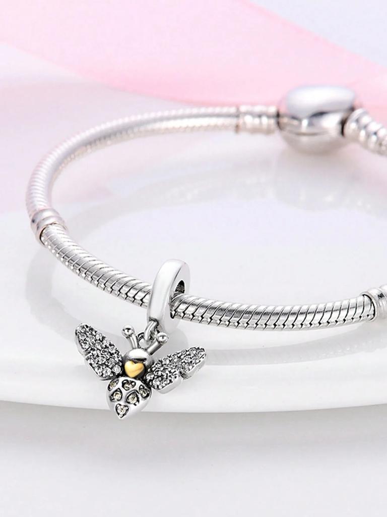 Charms Plata Copper Colors Cute Bees And Dragonflies Beads Charm Pendant For Original Bracelet For Women Diy Jewelry Love Gift