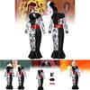 Fantasy-themed Cruella Cosplay Dress With Soft Fabric And Fur Collar