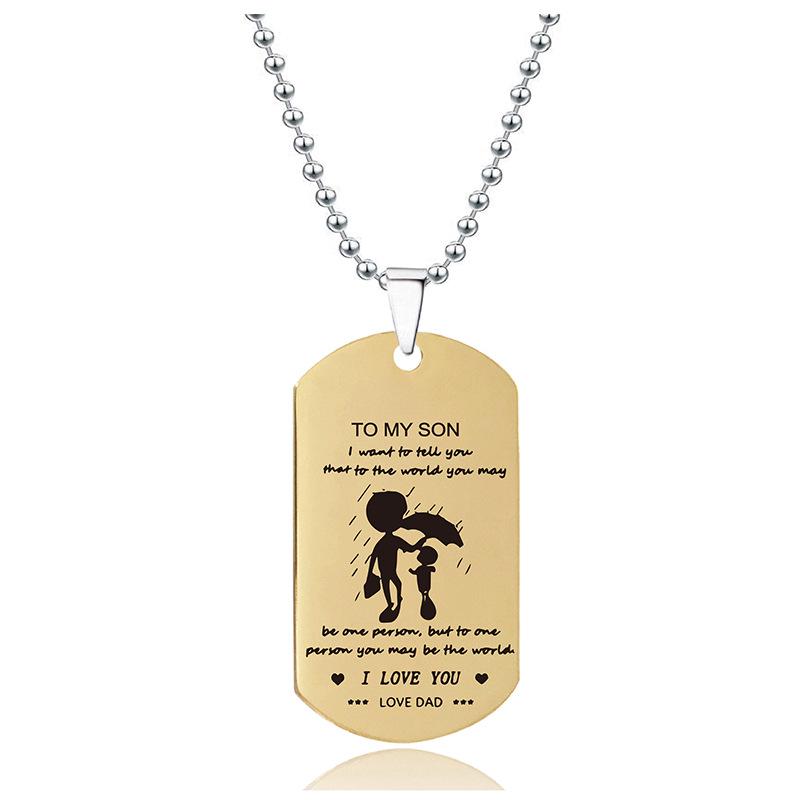 Gravierte goldene Edelstahl-Halskette: Erntedank- & Weihnachtsgeschenk