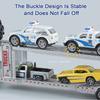 1:48 Alloy Diecast Car Carrier Model Toys Miniature Cars Double Decker Light Sound Trailer Transport Vehicle Boys Birthday Gifts