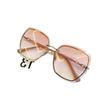 Colorful Trimmed Frameless Sunglasses Hipster Temperament Sunglasses Women'S Big Face Thin Glasses Uv Protection