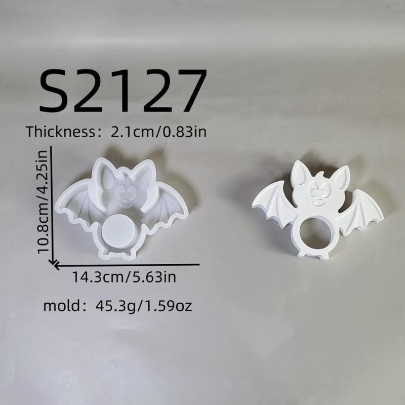 Halloween Themed Bat Silicones Mold for Candy Holder Food Grade with Easy Demolding for Home Decors and Crafts Projects
