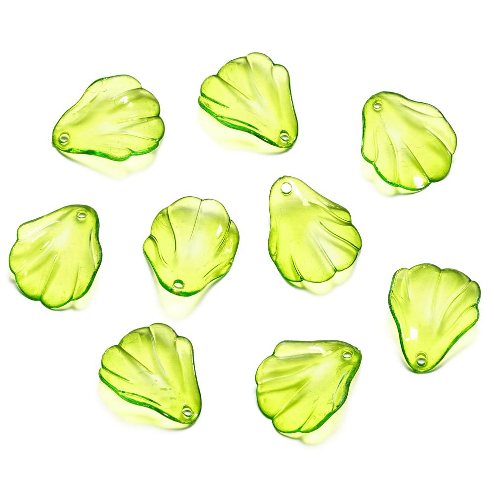 10-100pcs Green Acrylic Leaf Charms Leaves Beads Pendants For Diy Necklace Bracelet Earrings Jewelry Making Handmade Crafts