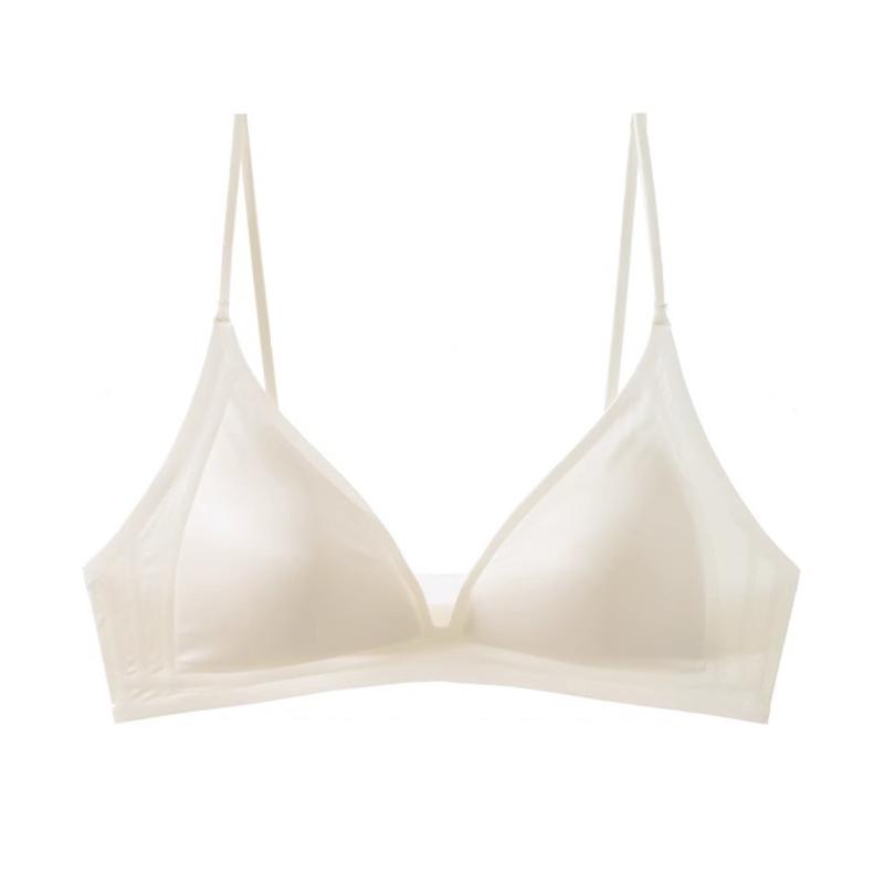 1ks Tenká ramínka Elegantní dámská podprsenka Prodyšná Pohodlná Bezešvá Jednobarevné spodní prádlo Nylon