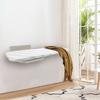 Bymaocar White Folding Ironing Board, Rust-Proof 37.4*7.5iIn Wall Mounted Clothing Storage Board for Households & Laundry Shops