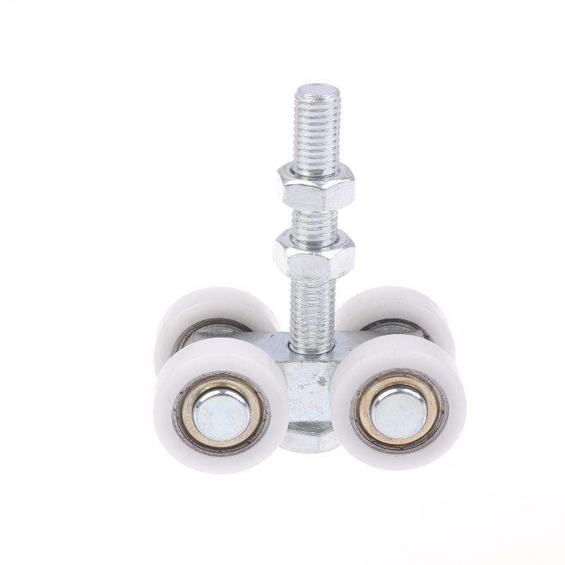 1Pcs Sliding Door Square Mouth Silent Hang Rail Bearing Wheel Iron Pulley M12*90 Industrial Steel Tile Roller Wheel