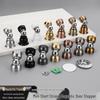 Mini No-Drill Strong Magnetic Door Stopper - Stainless Steel Wall Mount for Room or Bathroom