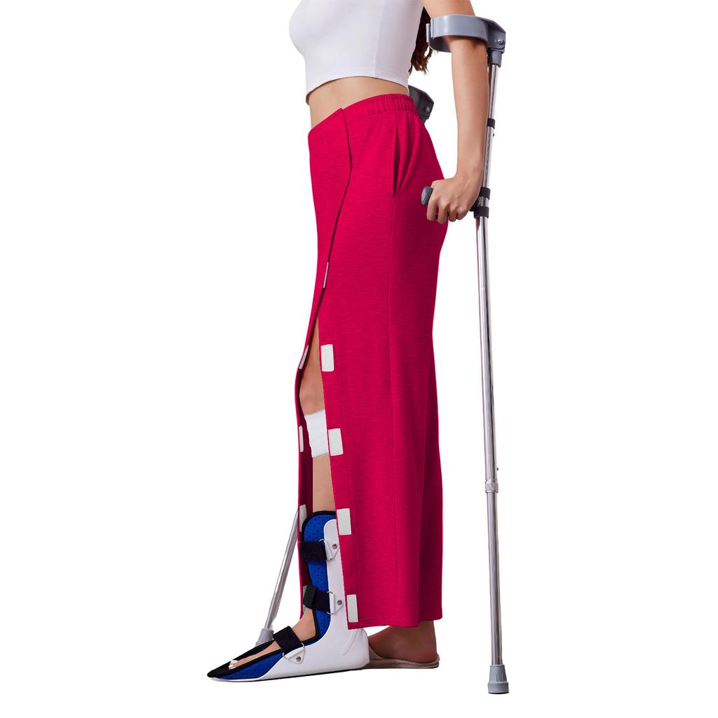 Damen - Auswärtshose mit Seitentaschen für Hüfte, Knie und Bein, leicht zugänglich, Sportliche Hose