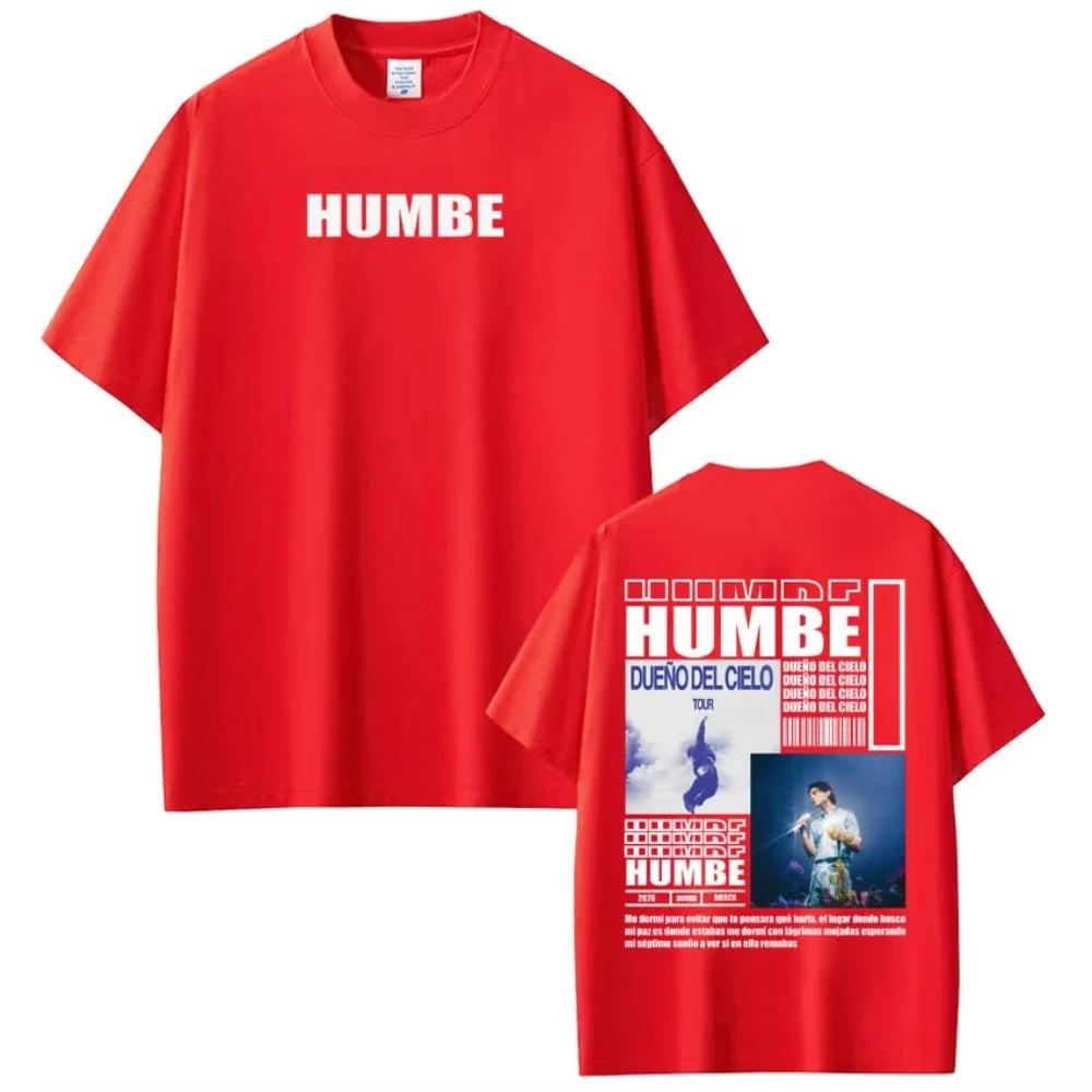 

Humbe Dueno Del Cielo Album 2026 Tour Tshirts Short Sleeves Hip Hop Gothic Punk Tshirts Unisexs Women Fashion Oversized Tshirts 4XL