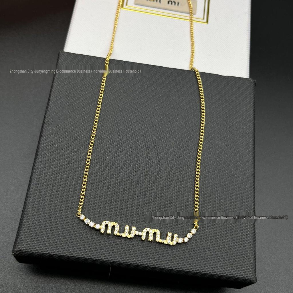 Miu Pavé-Set Prinzessin Stil Diamant Halskette - Niedliche Diamant Schlüsselbein Kette für Damen