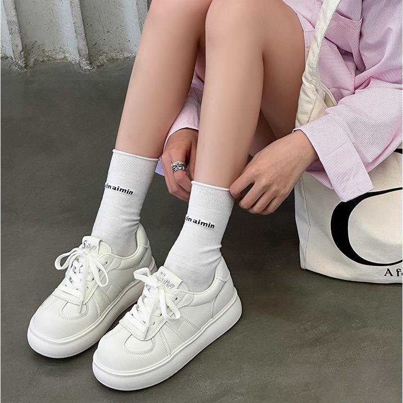 Leather Platform Women's Spring New Casual Sports Little White Shoes Versatile Lightweight Board Shoes