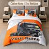 Juego de Cama Personalizado Patrón Camión MAN, Imprimir Nombre Texto 1 Funda Nórdica más 2 Fundas de Almohada Textile para el Hogar