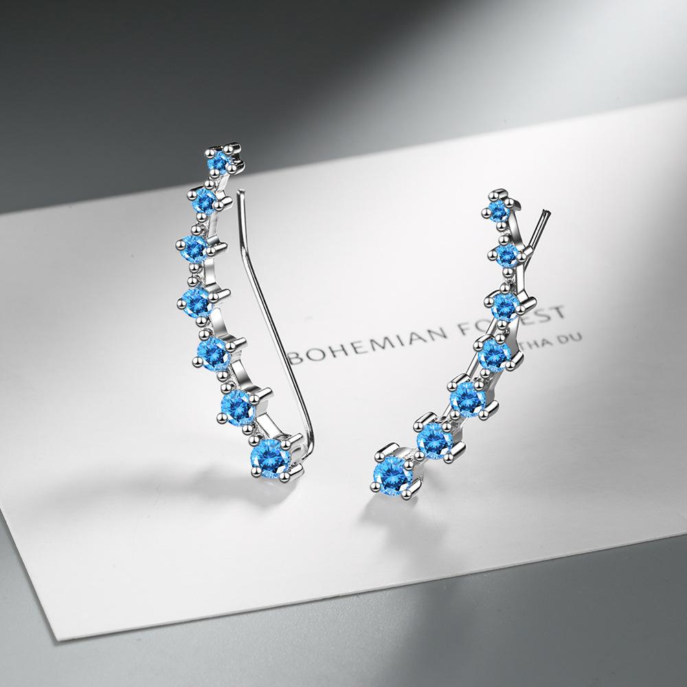 Stylish Small Fresh Diamond Ear Clips Women'S Diamond Ear Row One-Piece Earrings Ear Jewelry Ear Clips