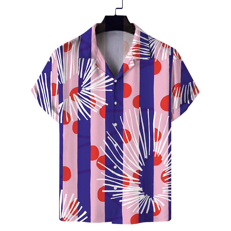 Mens Designer Clothing 3D Print Shirt Oversized Summer 2025 Travel Hawaii Beach Hawaiian Harajuku Pattern Camisa Masculino Lapel
