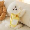 Cute Bear Embroidery Autumn and Winter Dog Clothes Quilting Cotton Warm Two-legged Vest Than Bear Traction Pet Vest