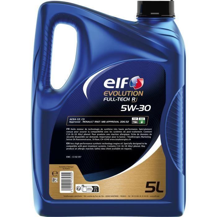 Huile Moteur - ELF - Evolution FULL-TECH R 5W-30 - 5L